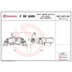 Brzdový strmeň BREMBO F BR 095B - obr. 1