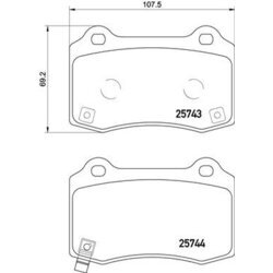 Sada brzdových platničiek kotúčovej brzdy BREMBO P 30 074