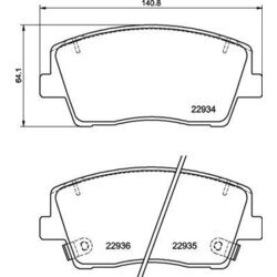 Sada brzdových platničiek kotúčovej brzdy BREMBO P 30 119