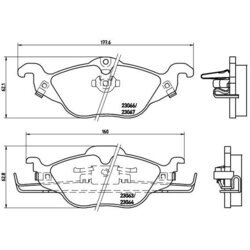 Sada brzdových platničiek kotúčovej brzdy BREMBO P 59 030