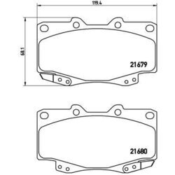 Sada brzdových platničiek kotúčovej brzdy BREMBO P 83 069