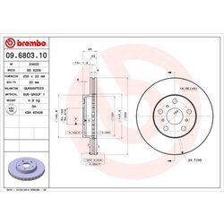 Brzdový kotúč BREMBO 09.6803.10