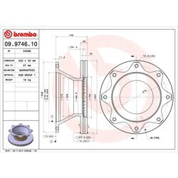 Brzdový kotúč BREMBO 09.9746.10