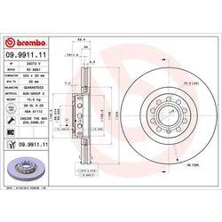 Brzdový kotúč BREMBO 09.9911.11