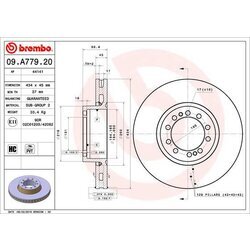 Brzdový kotúč BREMBO 09.A779.20