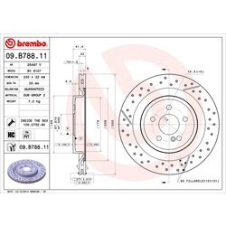 Brzdový kotúč BREMBO 09.B788.11