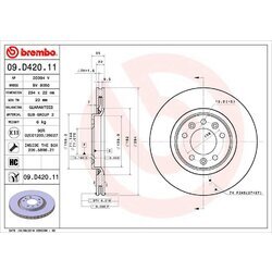 Brzdový kotúč BREMBO 09.D420.11