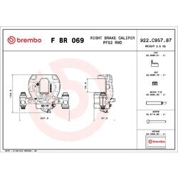 Brzdový strmeň BREMBO F BR 069 - obr. 1