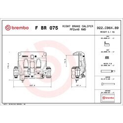Brzdový strmeň BREMBO F BR 075 - obr. 1