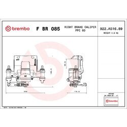 Brzdový strmeň BREMBO F BR 085 - obr. 1