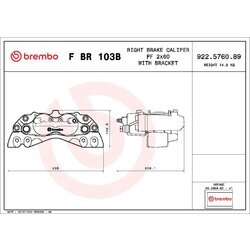 Brzdový strmeň BREMBO F BR 103B