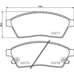 Sada brzdových platničiek kotúčovej brzdy BREMBO P 09 009