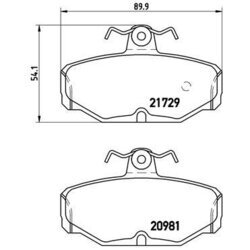 Sada brzdových platničiek kotúčovej brzdy BREMBO P 24 021