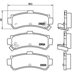 Sada brzdových platničiek kotúčovej brzdy BREMBO P 56 035