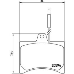 Sada brzdových platničiek kotúčovej brzdy BREMBO P 61 007