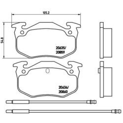 Sada brzdových platničiek kotúčovej brzdy BREMBO P 61 029