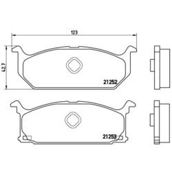 Sada brzdových platničiek kotúčovej brzdy BREMBO P 79 003