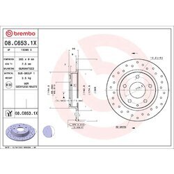 Brzdový kotúč BREMBO 08.C653.1X