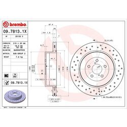 Brzdový kotúč BREMBO 09.7813.1X