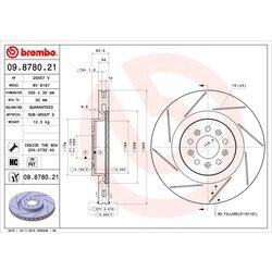 Brzdový kotúč BREMBO 09.8780.21