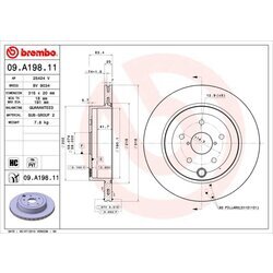 Brzdový kotúč BREMBO 09.A198.11