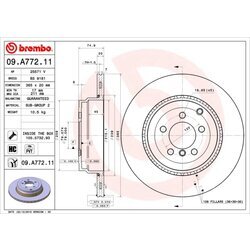 Brzdový kotúč BREMBO 09.A772.11