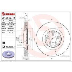 Brzdový kotúč BREMBO 09.B556.11