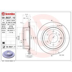 Brzdový kotúč BREMBO 09.B637.11