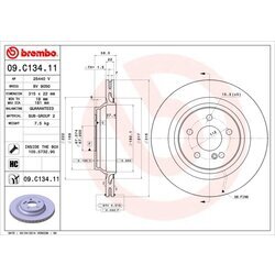 Brzdový kotúč BREMBO 09.C134.11