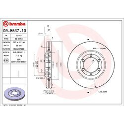 Brzdový kotúč BREMBO 09.E537.10