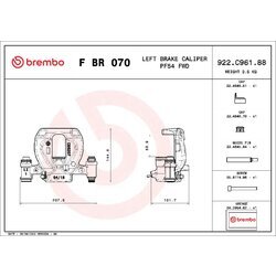 Brzdový strmeň BREMBO F BR 070 - obr. 1