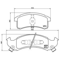 Sada brzdových platničiek kotúčovej brzdy BREMBO P 07 002