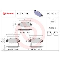 Sada brzdových platničiek kotúčovej brzdy BREMBO P 23 178