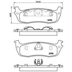 Sada brzdových platničiek kotúčovej brzdy BREMBO P 24 083