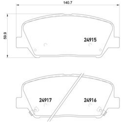 Sada brzdových platničiek kotúčovej brzdy BREMBO P 30 065X