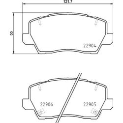 Sada brzdových platničiek kotúčovej brzdy BREMBO P 30 114