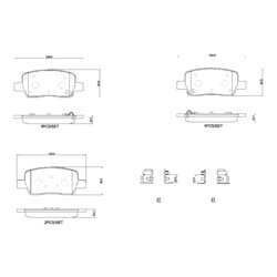 Sada brzdových platničiek kotúčovej brzdy BREMBO P 30 146