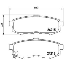 Sada brzdových platničiek kotúčovej brzdy BREMBO P 49 042