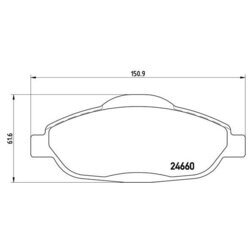 Sada brzdových platničiek kotúčovej brzdy BREMBO P 61 101X