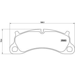 Sada brzdových platničiek kotúčovej brzdy BREMBO P 65 025