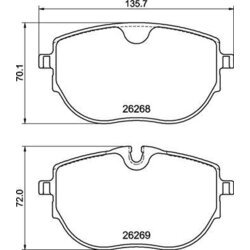 Sada brzdových platničiek kotúčovej brzdy BREMBO P 85 187