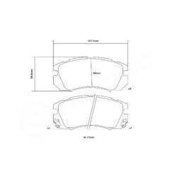 Sada vysoko výkonných brzdových obložení BREMBO 07.B314.22 - obr. 2