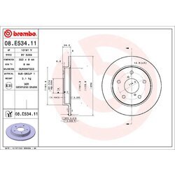 Brzdový kotúč BREMBO 08.E534.11