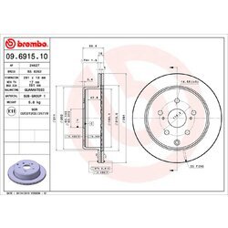 Brzdový kotúč BREMBO 09.6915.10