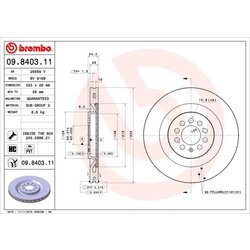 Brzdový kotúč BREMBO 09.8403.11