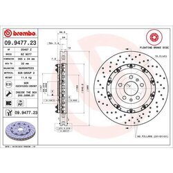 Brzdový kotúč BREMBO 09.9477.23