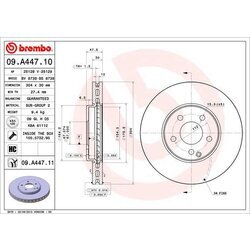 Brzdový kotúč BREMBO 09.A447.10