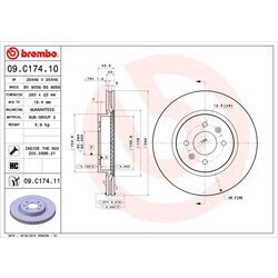 Brzdový kotúč BREMBO 09.C174.11