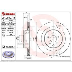 Brzdový kotúč BREMBO 09.D690.11