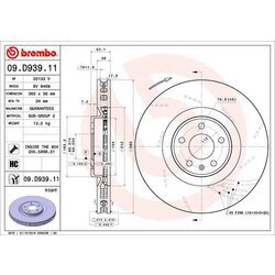 Brzdový kotúč BREMBO 09.D939.11